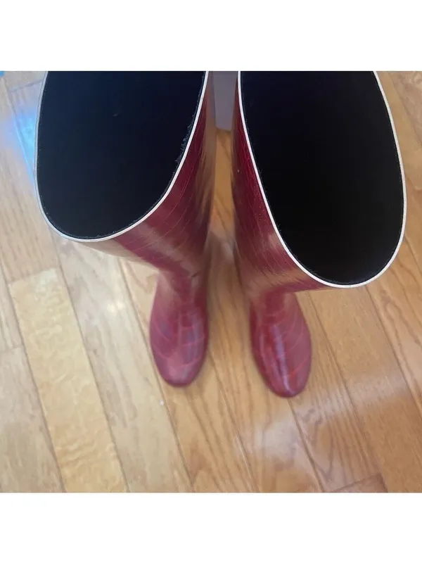 Henry Ferrera Colorado Rain Boots RED animal print women’s 6 M - Image 6