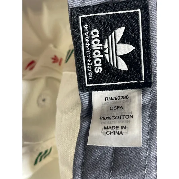 Adidas Unisex White Rainbow Pride Relaxed Logo Strapback Baseball Cap Hat OS - Image 4