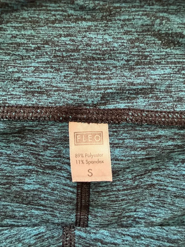 Fleo Women's Teal Heather Bike Shorts - Image 3