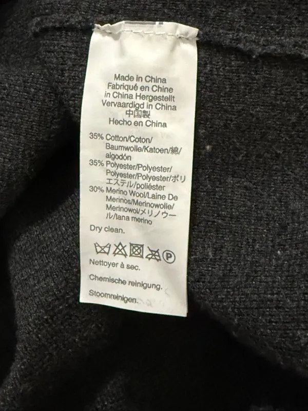J. Crew Open Front Sweater Blazer Gray Merino Wool blend M Size M - Image 4