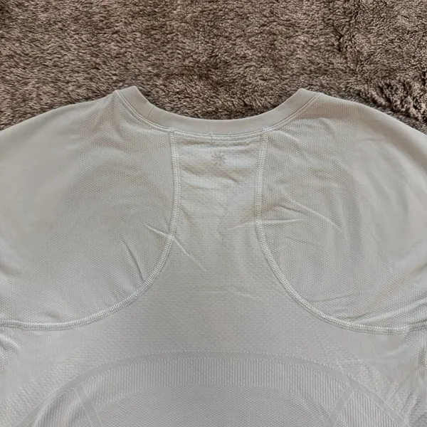 Athleta Momentum Seamless Cropped Tee Women's Large Light Blue/Teal - Image 6