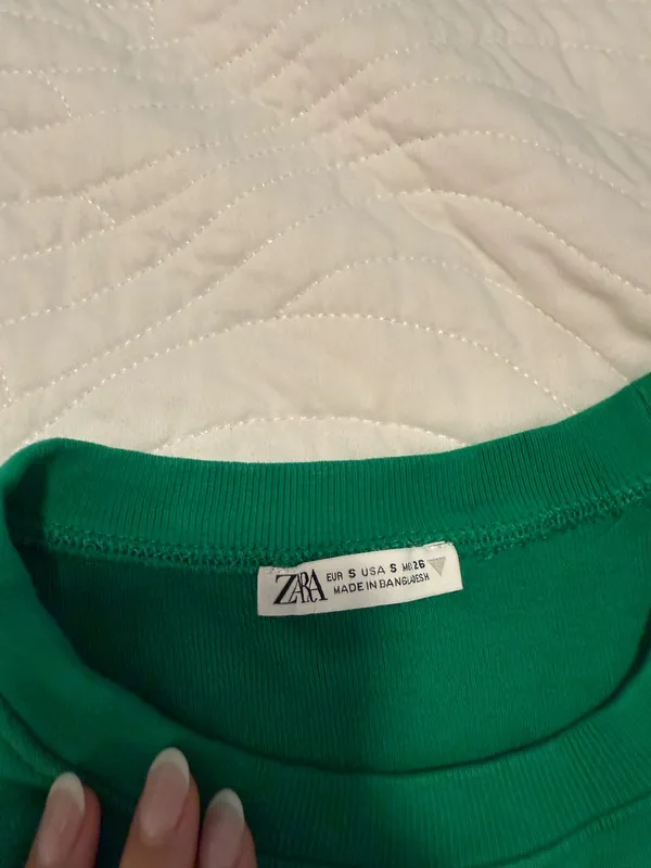 ZARA Kelly Green Crop Top - Image 2