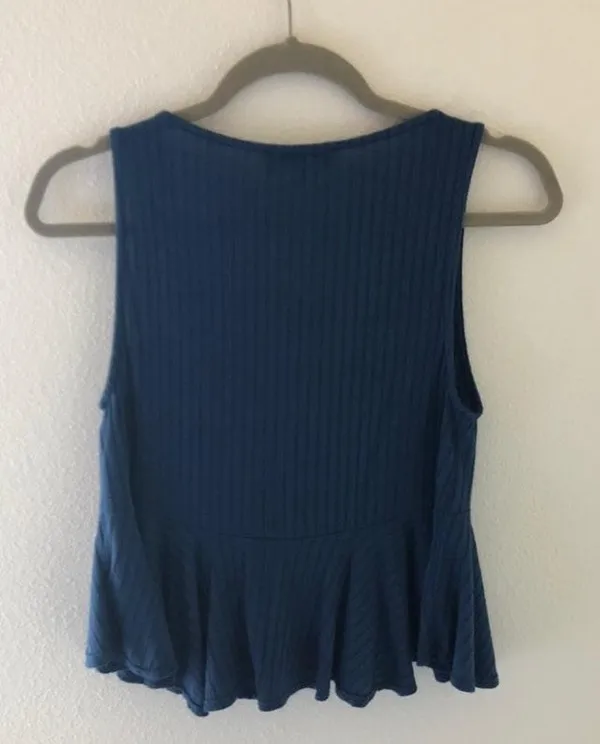Lulus Ruffle V Neck Top - Image 3