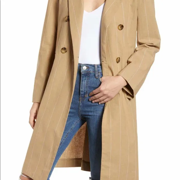 NWT Prima X Nordstrom Double Breasted Jacket Trench Coat Large - Image 4
