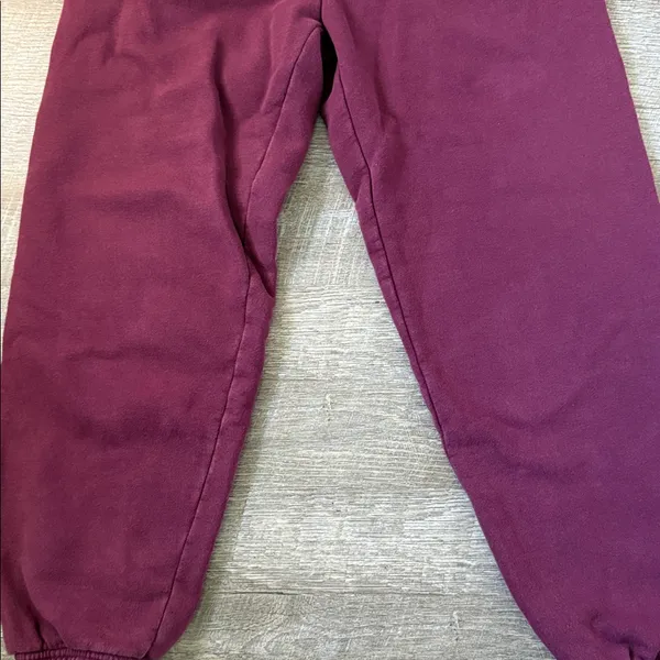 Aritzia Tna Sweatfleece Cozy Fleece Sweatpants in Maroon Size XS - Image 4