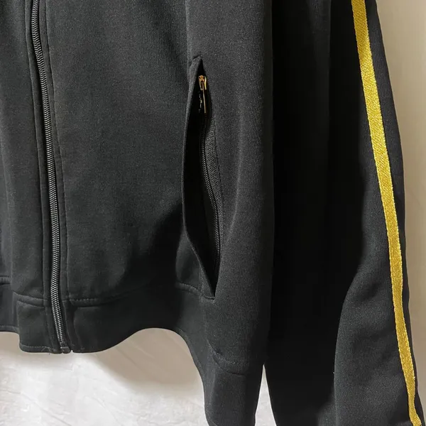 Lauren Ralph Lauren Active Jacket Women's‎ L Black Metallic Gold Crest Trim - Image 5