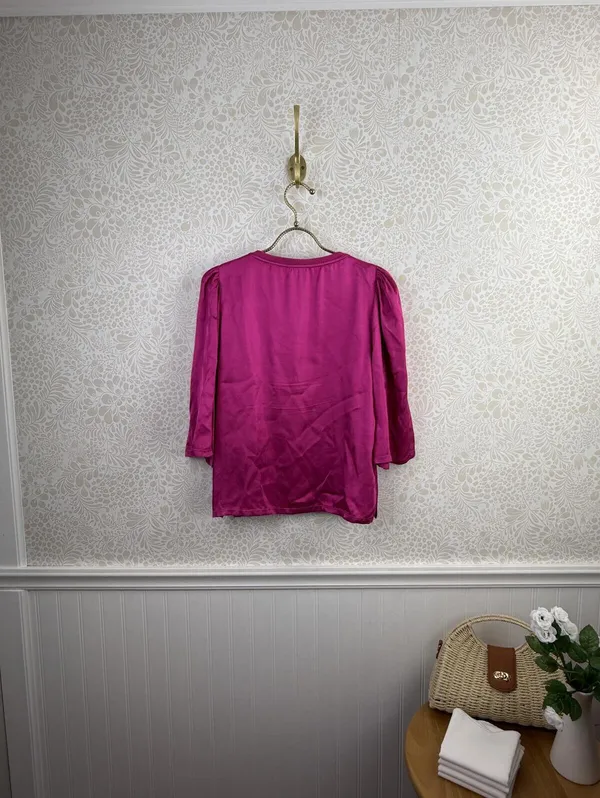 Nation LTD Miss Magenta Bell Sleeve Blouse - Size - XS - Image 5