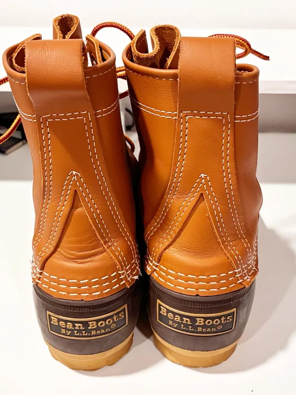 LL Bean Ladies Duck Hunting Boot Brown Rubber Ankle Booties Maine USA Size 7M - Image 3