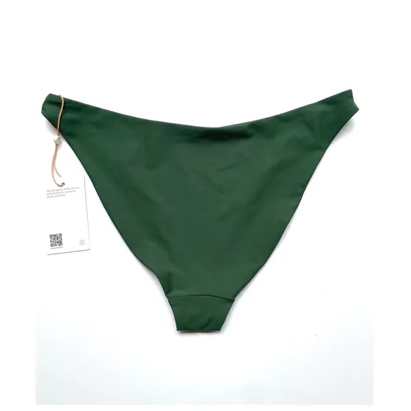 Quince Italian Low Rise Bikini Bottom Swim Palm Green Size Medium NEW - Image 4