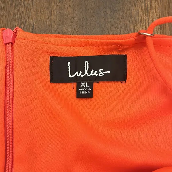 Lulus Great Things‎ Ruffled Bodycon Coral Red Dress Size XL - Image 9