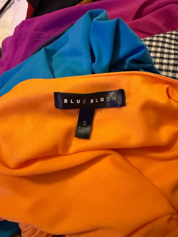 Blue Blush Orange Dress Mini - Image 5