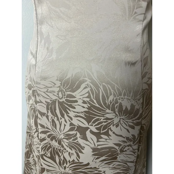 vintage bill levkoff union made usa tan brocade strappy sateen prom bridesmaid - Image 3