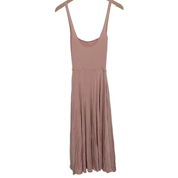 Reformation Rou Knit Dress Midi Blush Pink Size XS - Image 4