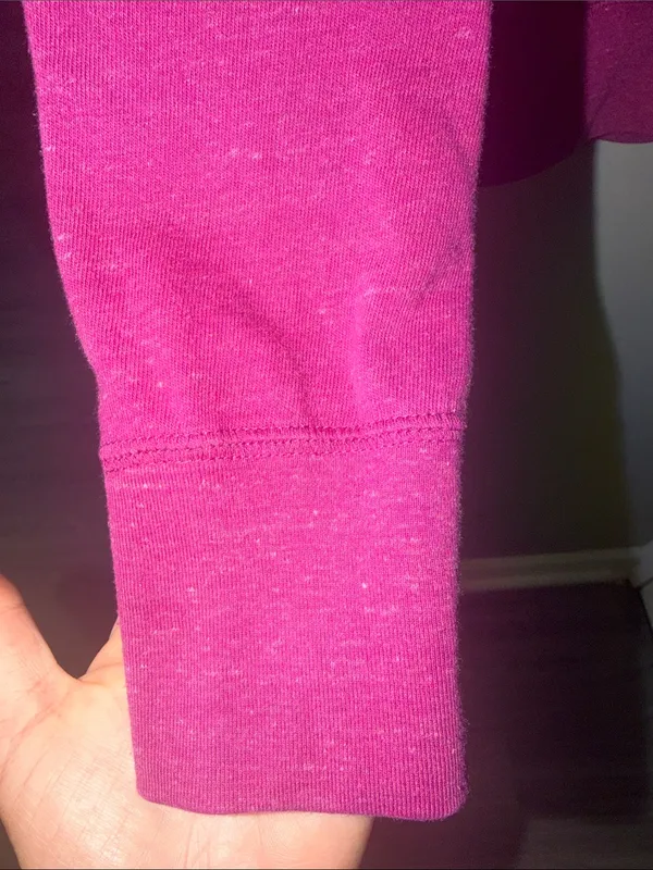Nike lightweight zip up athletic hoodie in berry color M - Image 6