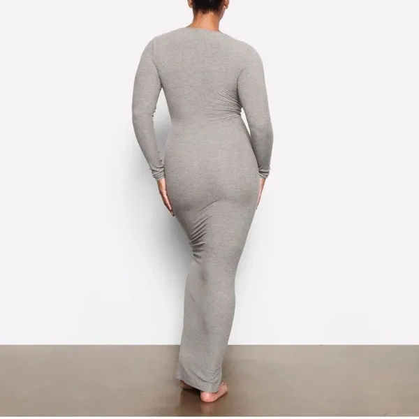 SKIMS B2 Long Sleeve Soft Lounge Long Slip Dress NWT size M - Image 2