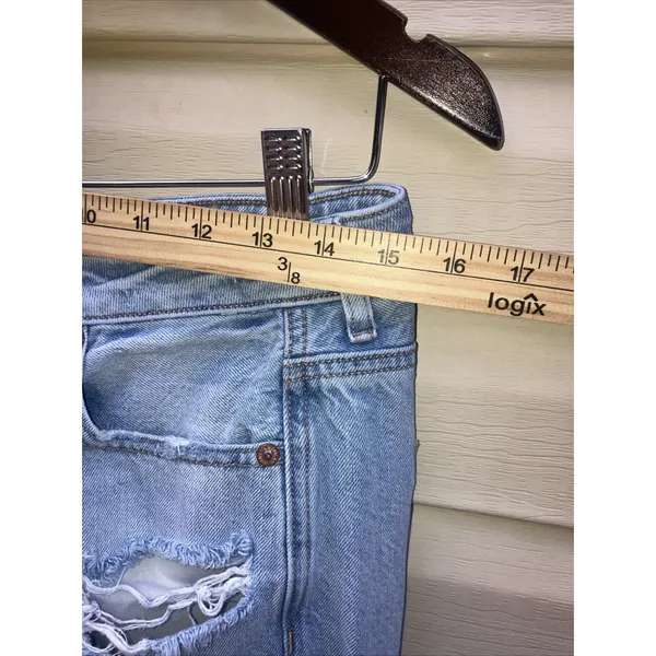 American Eagle Mom‎ Jean Blue Denim Size 10 Regular Jeans Distressed - Image 6