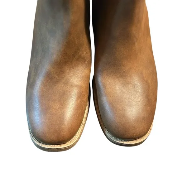 Born Tan Block Heel Ankle Boots(Size 9M) Brown - Image 4