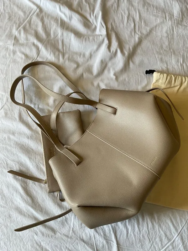 Authentic Polene Cyme Mini Textured Taupe with Polene order history - Image 4