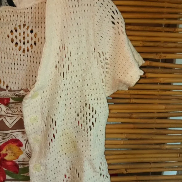 Zoey & Beth M Boho Crocheted Crop Jacket Dress - Image 2