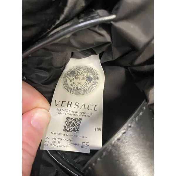 Versace Greca nylon & leather backpack NEW (VS1) - Image 13