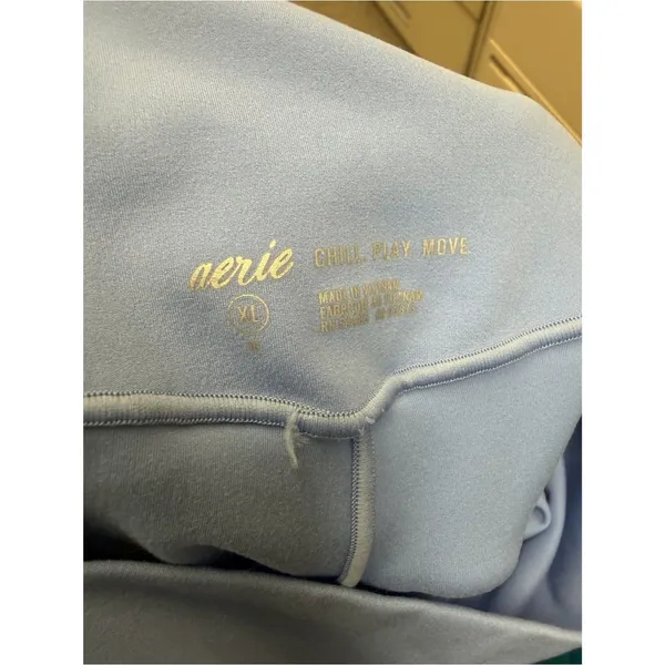 Aerie Chill Play Move Light Blue High Waisted Leggings Size XL Activewear - Image 4