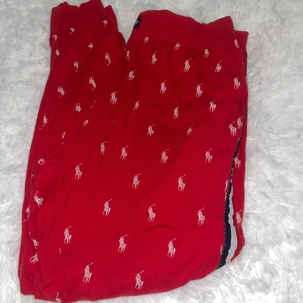 Polo Ralph Lauren Print Pony Logos lounge pajama joggers woman’s Large - Image 4