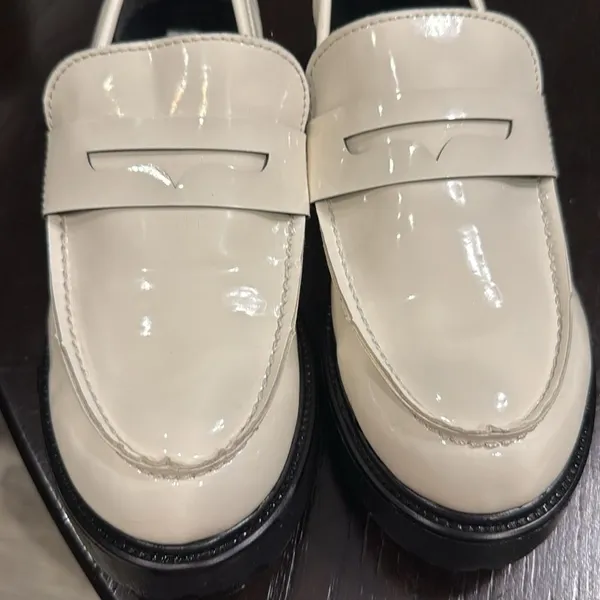 Steve Madden Lotto Lug Sole White Loafers - Image 10
