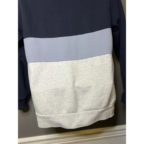 J. Galt Sweatshirt Womens Med Navy Colorblock 1/4 Zip Fleece Mock Neck Pullover - Image 7