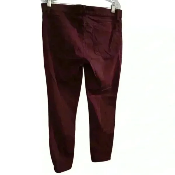 Madewell Women's Skinny Jeans‎ Size 32 Burgandy Red Mid-Rise Slim Fit Denim - Image 4
