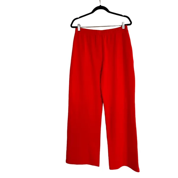 NWT DISNEY Park Bright Orange / Red Pull On Pant Glitter Gold Logo Medium - Image 4