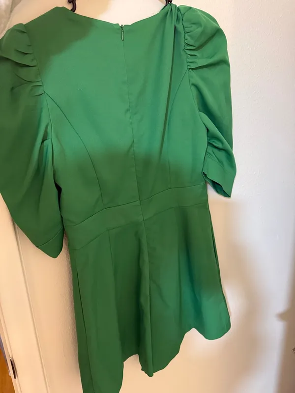 DO+BE Green V-Neck Short Sleeve Romper - Image 4