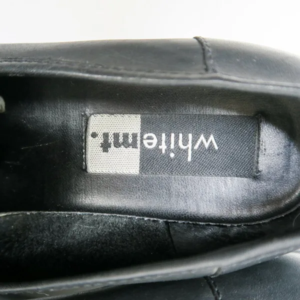 Vintage 90s Whitemt Black Leather Heeled Loafers - Brookline - Image 9