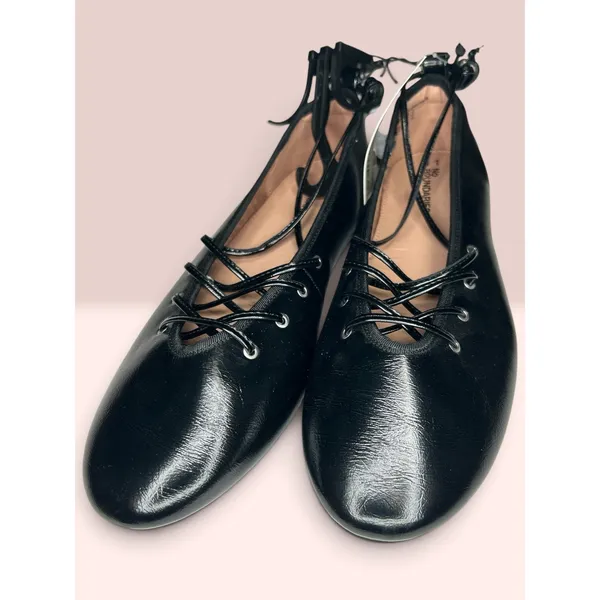 No Boundaries Corset Ballet Flats Black Lace Up Ankle Tie Womens Shoes Sz 7 NWOB - Image 8