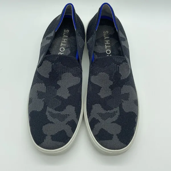 Rothys Shoes Women Sz 8 Original Sneaker Gray Camo‎ Comfort Slip On Flats - Image 3
