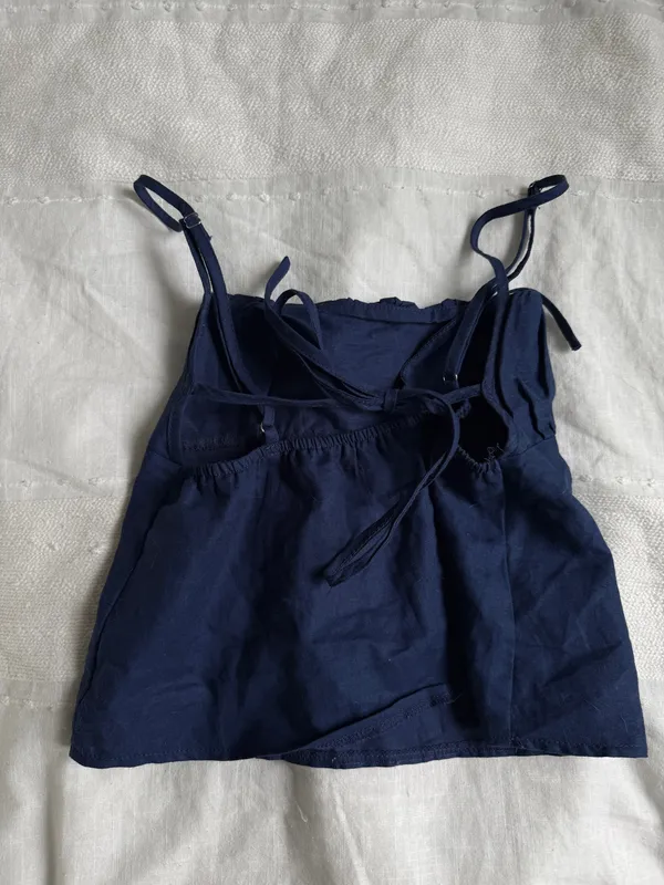 Edikted Linen Look Open Back Top - Image 2