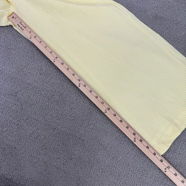 Loft Striped Linen Blend Wide Leg Crop Pants‎ Yellow White Small Lined Preppy - Image 15