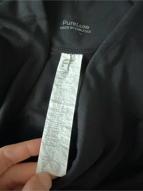 Fabletics black flare cross over waist Leggings - Image 3
