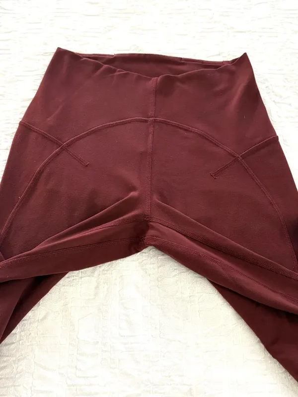 EXCELLENT Lululemon Unlimit High-Rise Tight 25" Red Merlot Nulu Yoga Leggings 4 - Image 4