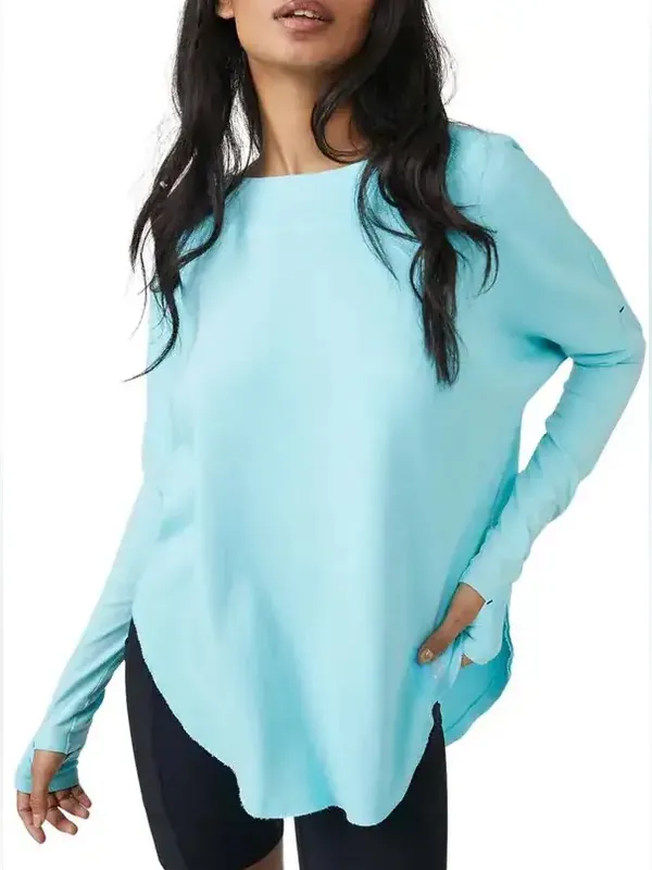 Free People Movement Simply Layer Open Back Top in Blue Glow - Image 9