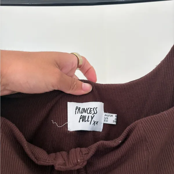 Princess Polly Chocolate Brown Strapless Maxi Dress - Image 5