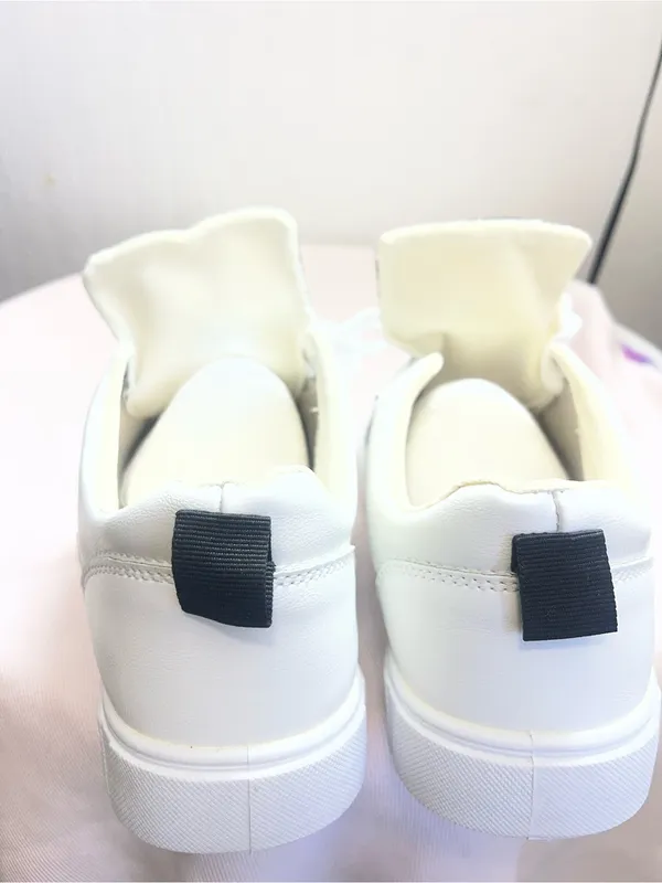 Women’s White Graphic Athletic Sneakers - Image 7