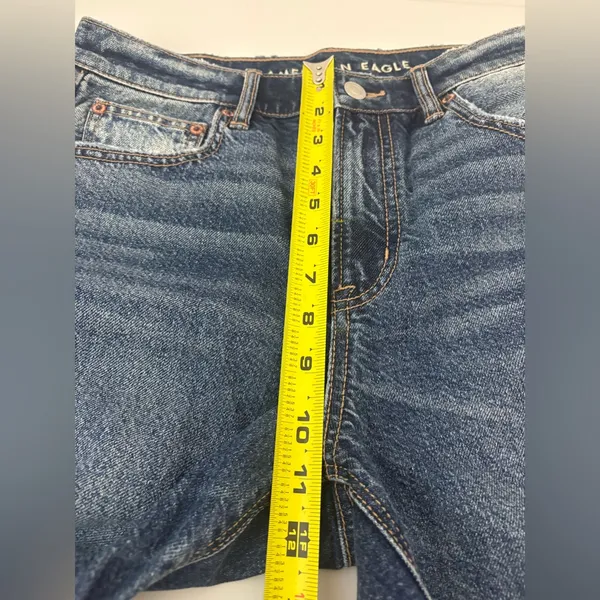 American Eagle strigid super high‎ rise ankle straight jeans SAMPLE Size 8 EUC - Image 9