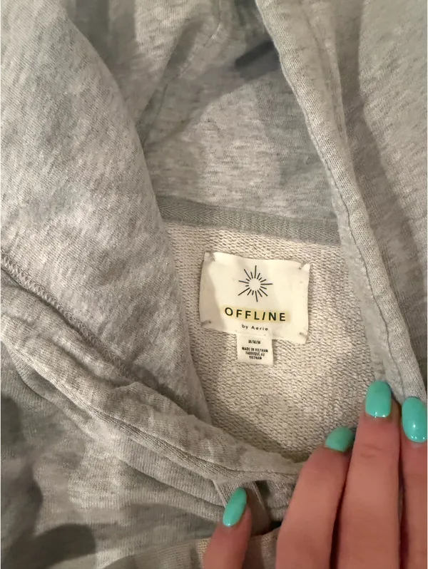Grey oversized hoodie Gray Size M - Image 2