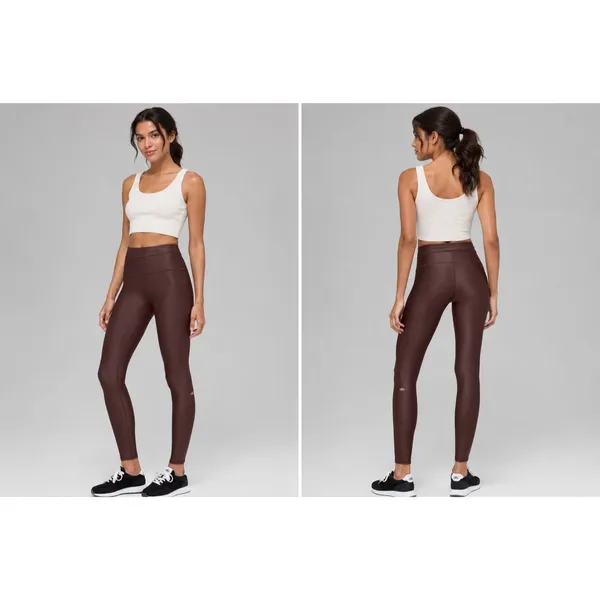 Alo Yoga High Waist Airlift Leggings Brown Sz S 28" Inseam Activewear Yoga READ - Image 2