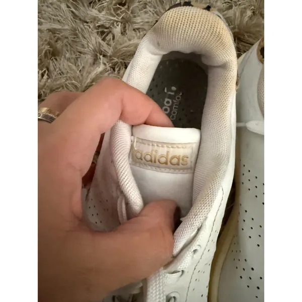 Adidas White Cheetah Print Sneakers Size 8 - Image 2