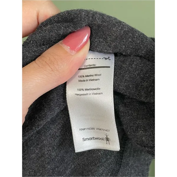 Women’s Smartwool 100% Merino Wool Long Sleeve Quarter Zip Base Layer Charcoal S - Image 7