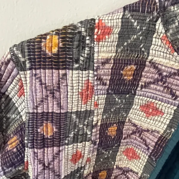 Colorful Patchwork Jacket Sz M Black Size M - Image 6