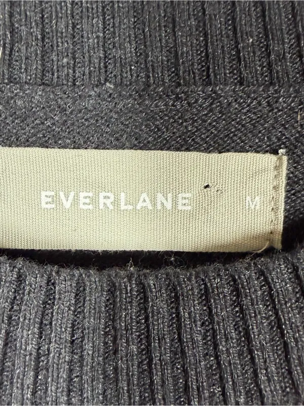 Everlane Black Organic Cotton Crewneck Sweater - Image 3