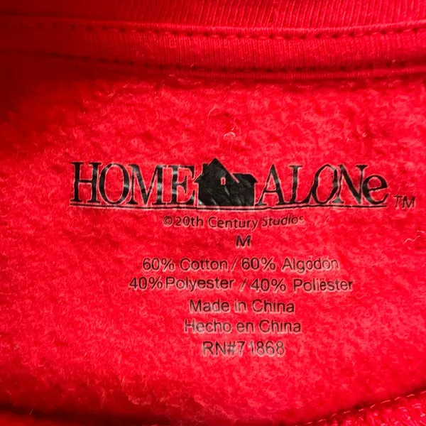 Home Alone 'Merry Christmas Ya Filthy‎ Animal' Medium Red Crop long sleeve - Image 5