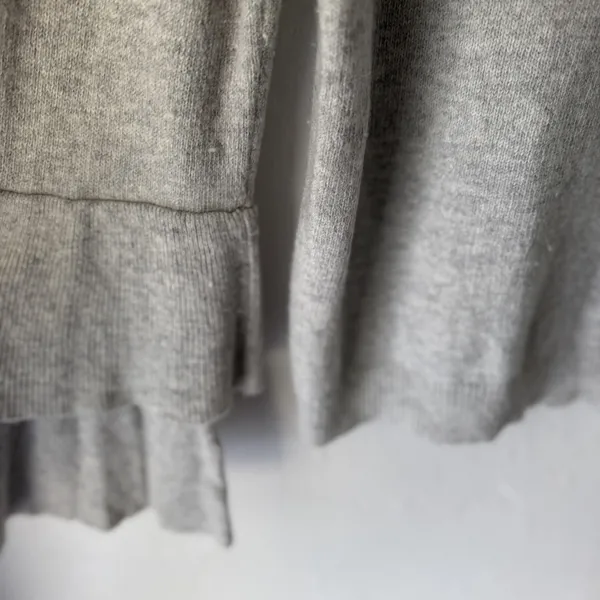 J Crew Mercantile Sweater Womens XL Gray Ruffle Sleeve Pullover Coquette‎ Preppy - Image 10